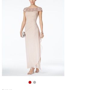 MSK Embellished Ruched Cascade Gown - Worn Once